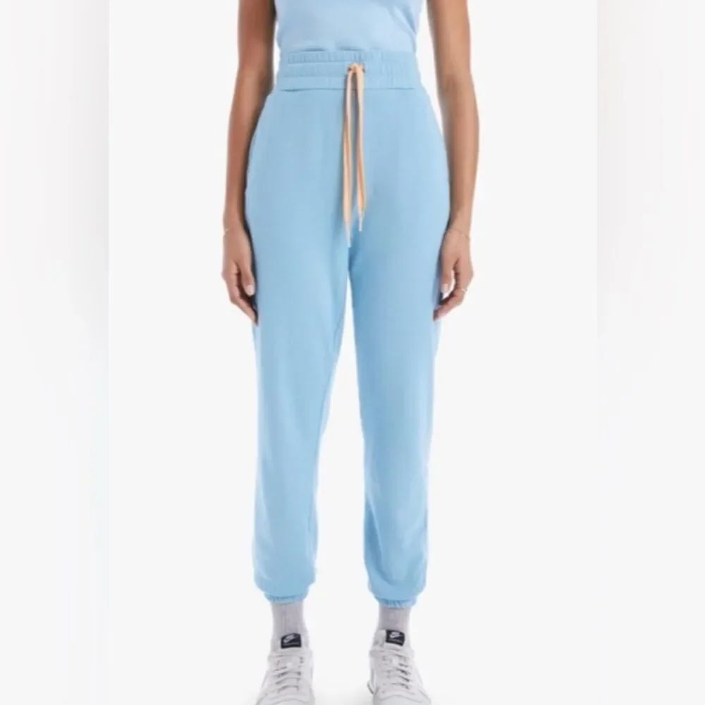 MOTHER The Knock Out Ankle Sweatpants Blue Size XS